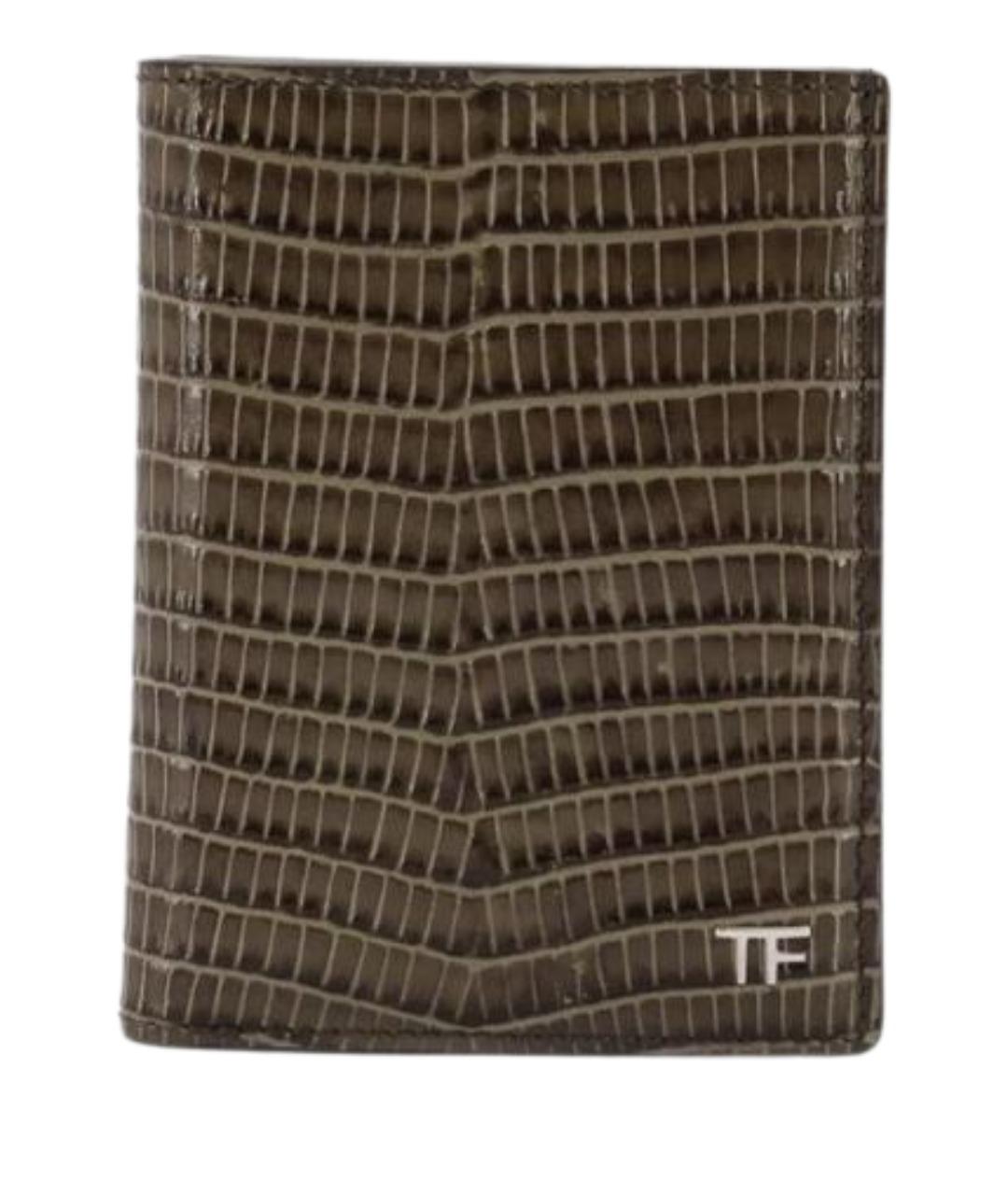 TOM FORD Коричневый кожаный кошелек, фото 1
