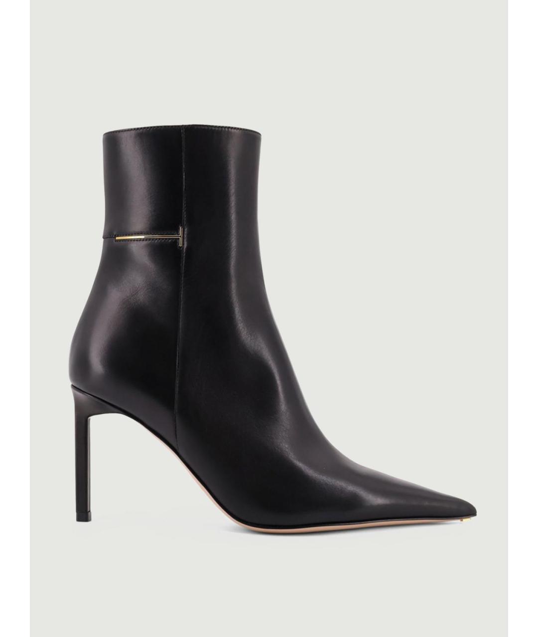 TOM FORD Черные кожаные ботильоны, фото 4