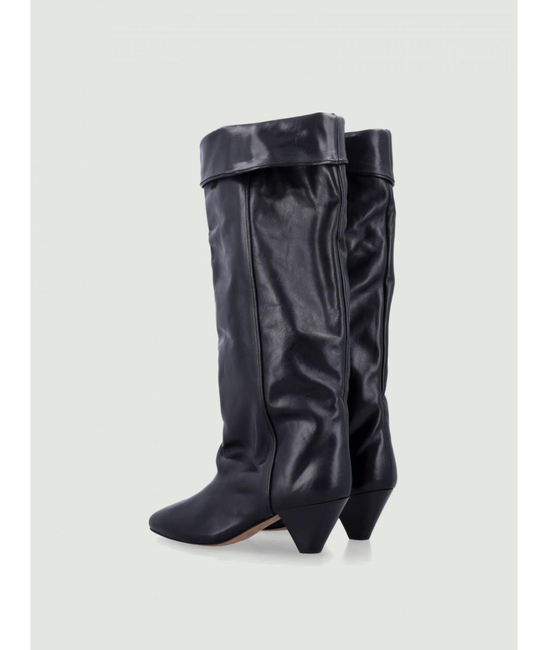 ISABEL MARANT Черные кожаные сапоги, фото 3