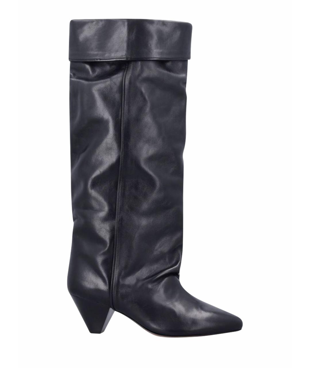 ISABEL MARANT Черные кожаные сапоги, фото 1
