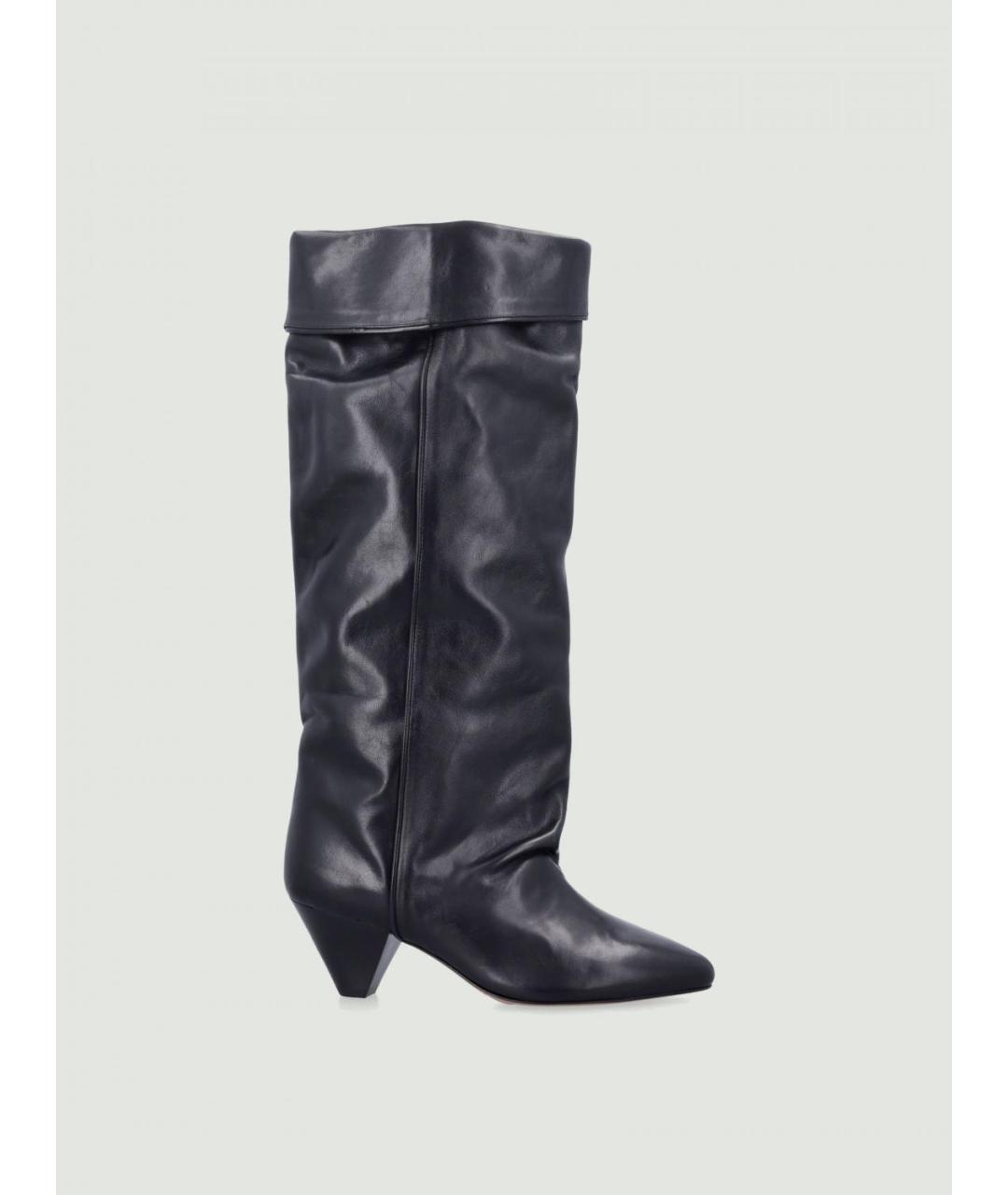 ISABEL MARANT Черные кожаные сапоги, фото 4
