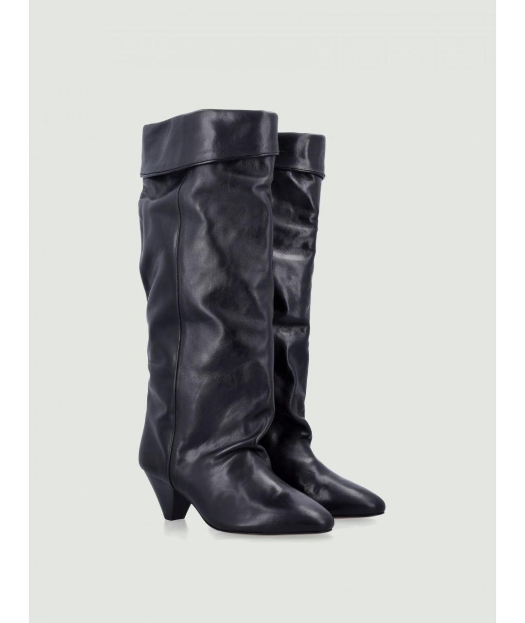 ISABEL MARANT Черные кожаные сапоги, фото 2