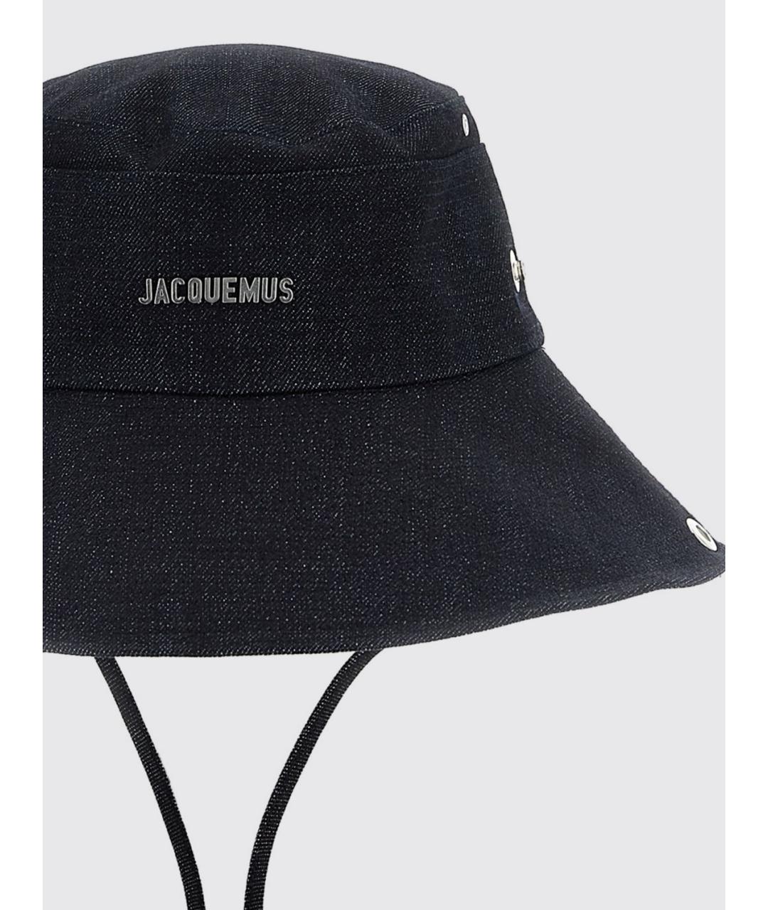 JACQUEMUS Темно-синяя хлопковая шляпа, фото 3