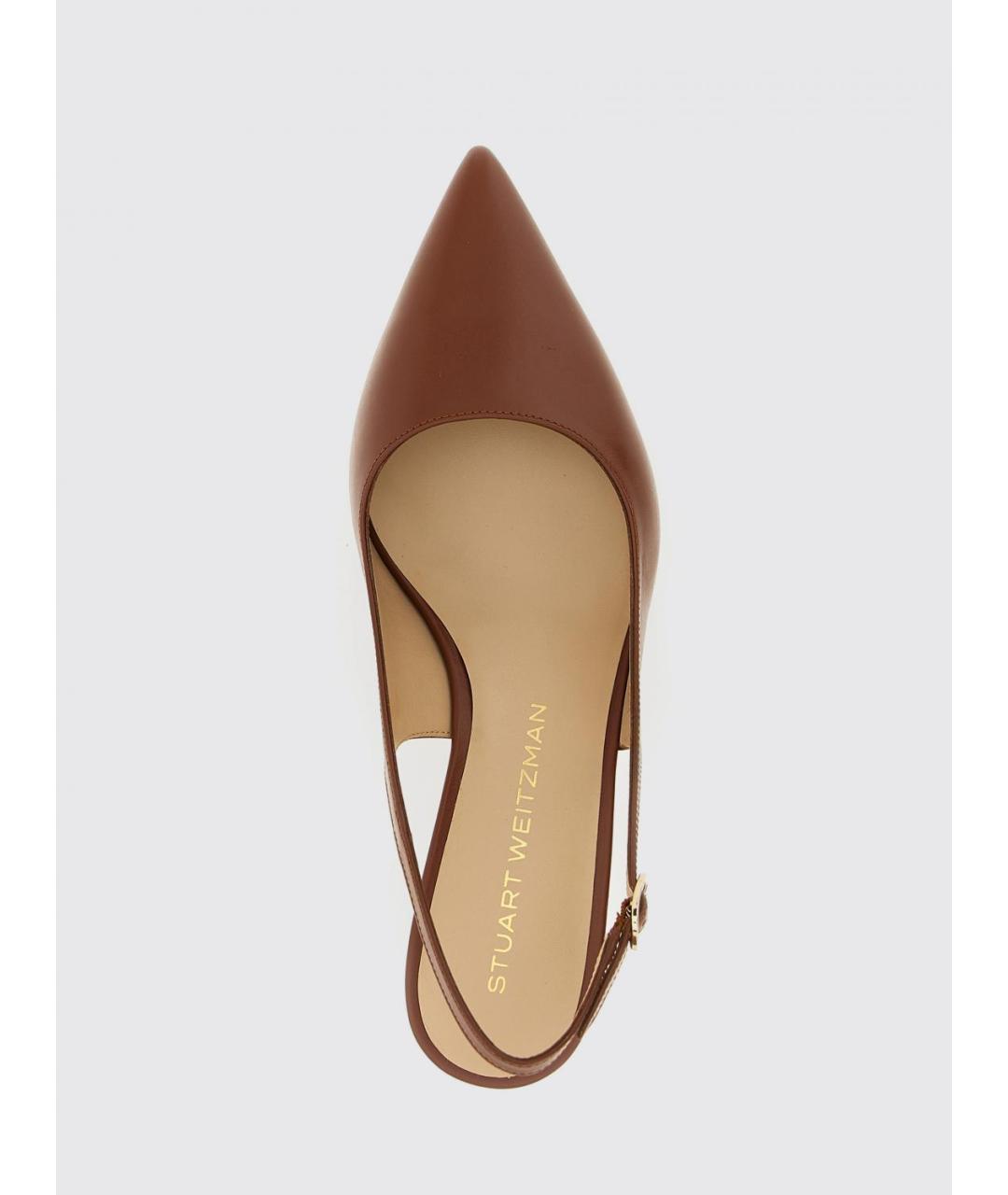 STUART WEITZMAN Коричневые кожаные туфли, фото 4