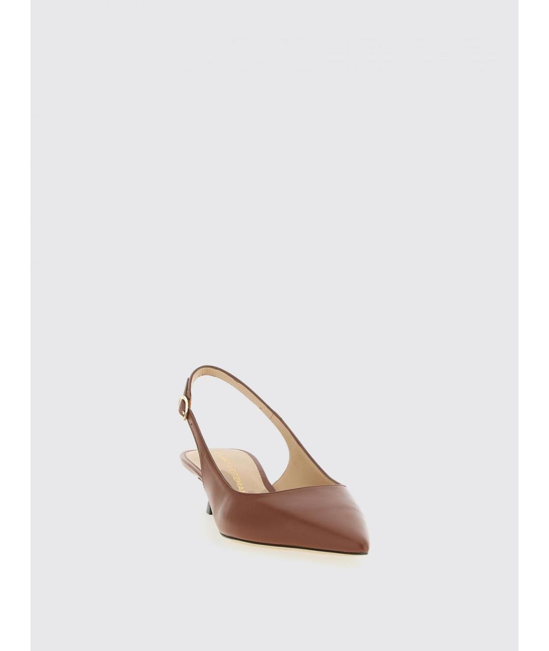STUART WEITZMAN Коричневые кожаные туфли, фото 2