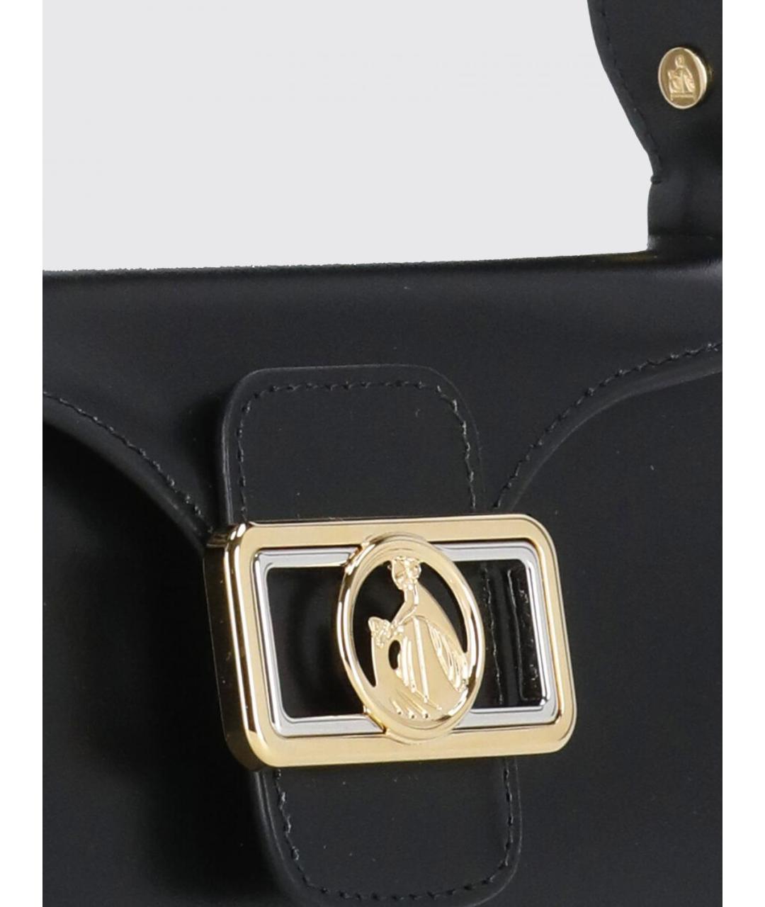 LANVIN Черная кожаная сумка с короткими ручками, фото 4