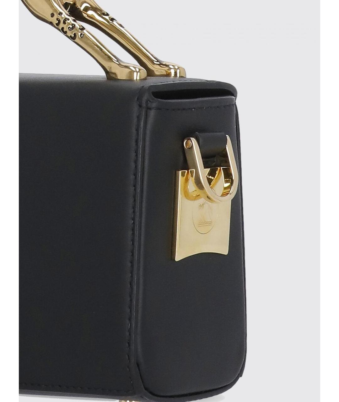 LANVIN Черная кожаная сумка с короткими ручками, фото 4