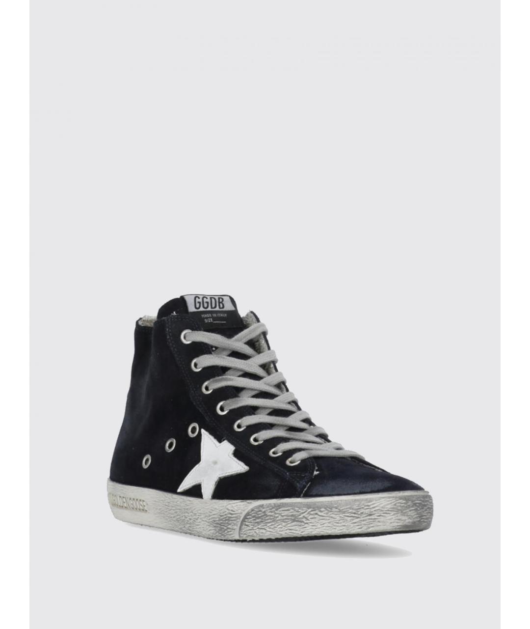 GOLDEN GOOSE DELUXE BRAND Темно-синие кожаные кеды, фото 2