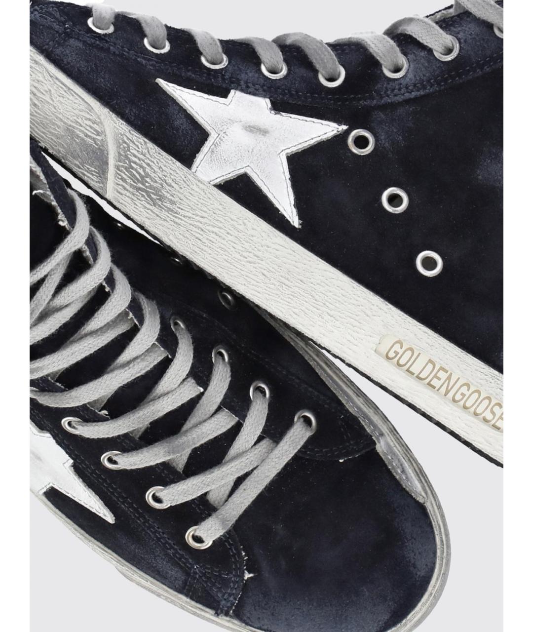 GOLDEN GOOSE DELUXE BRAND Темно-синие кожаные кеды, фото 4