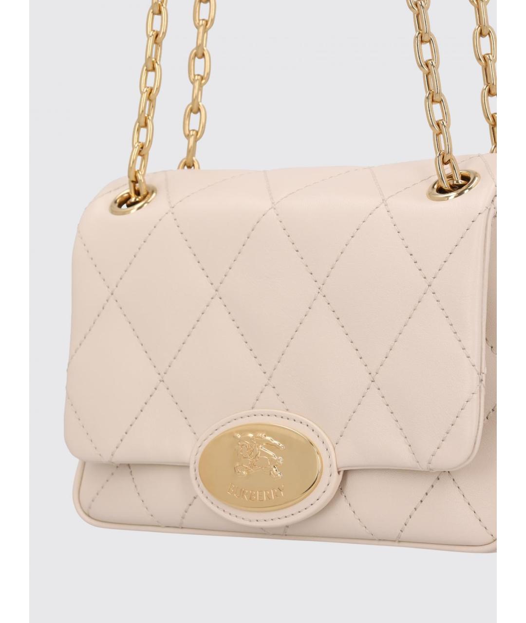 BURBERRY Розовая кожаная сумка через плечо, фото 3