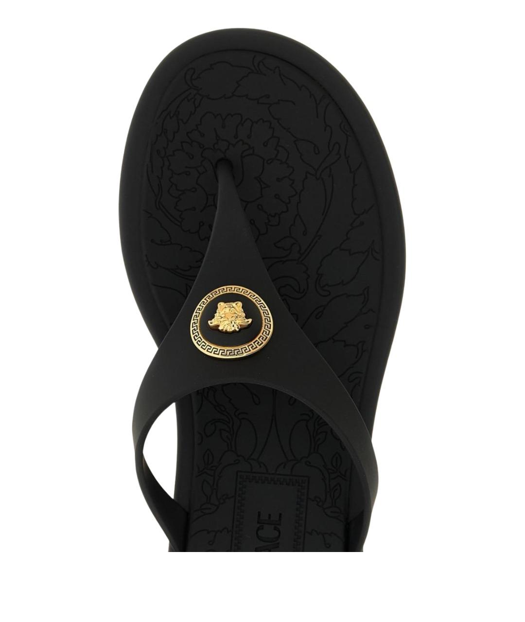 VERSACE Черные шлепанцы, фото 4
