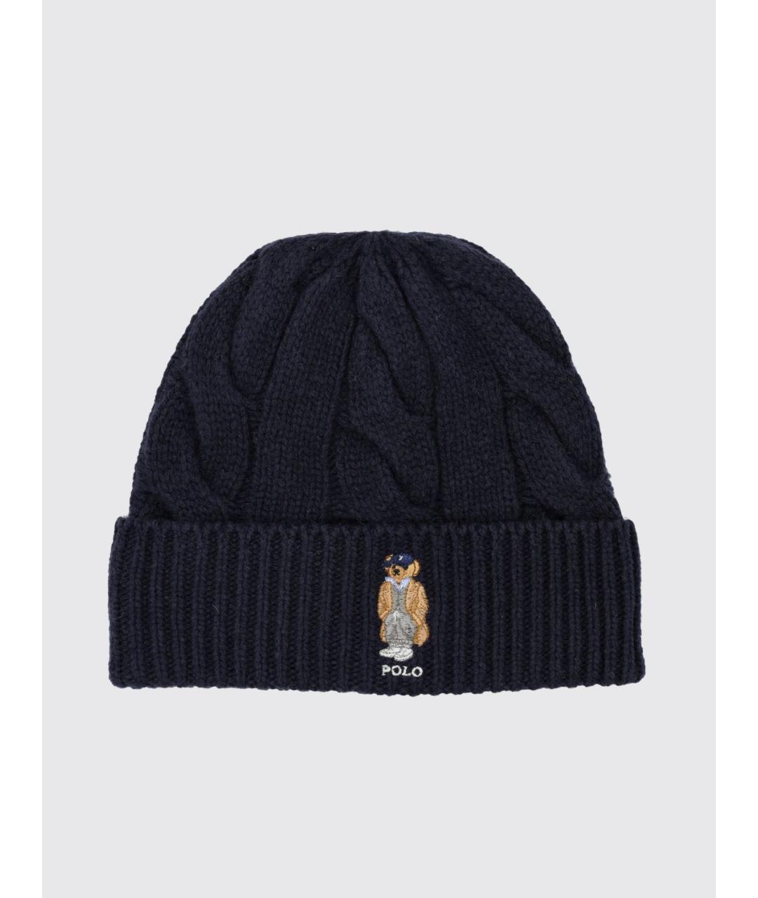 POLO RALPH LAUREN Синяя шерстяная шапка, фото 3