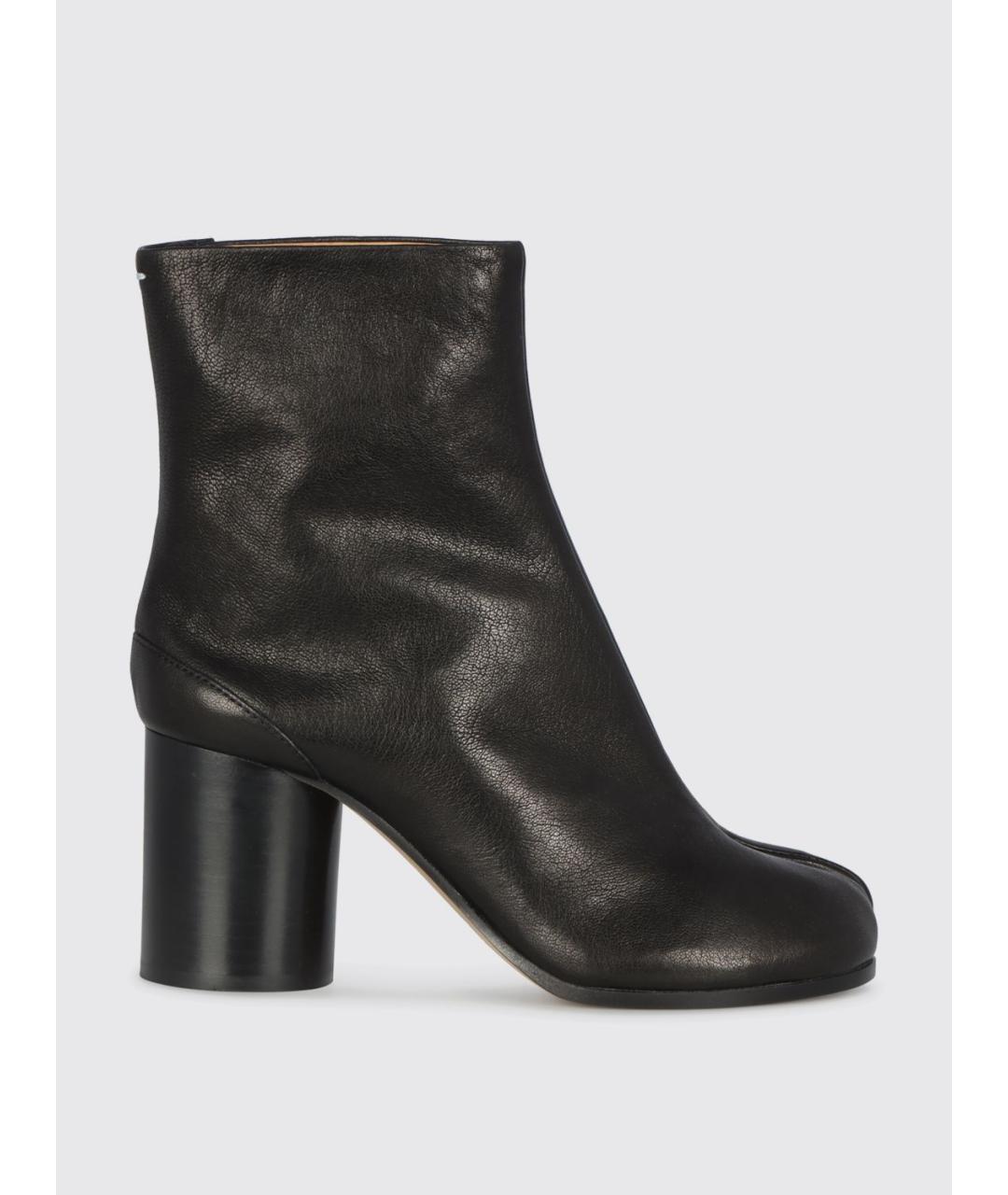 MAISON MARGIELA Черные кожаные ботильоны, фото 4