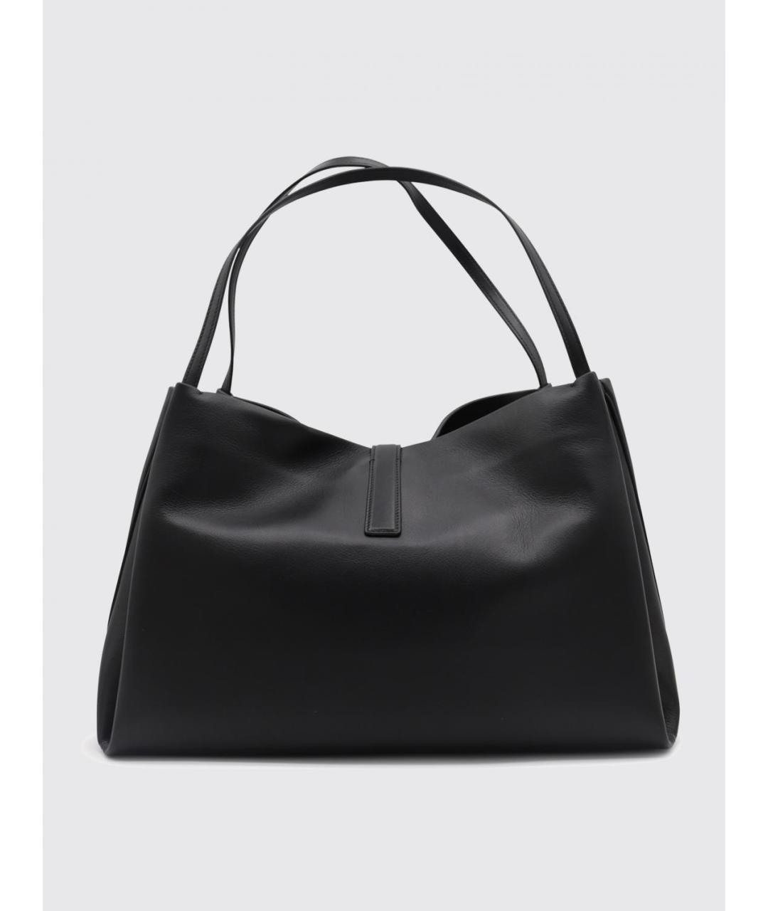 FERRAGAMO Черная кожаная сумка тоут, фото 3