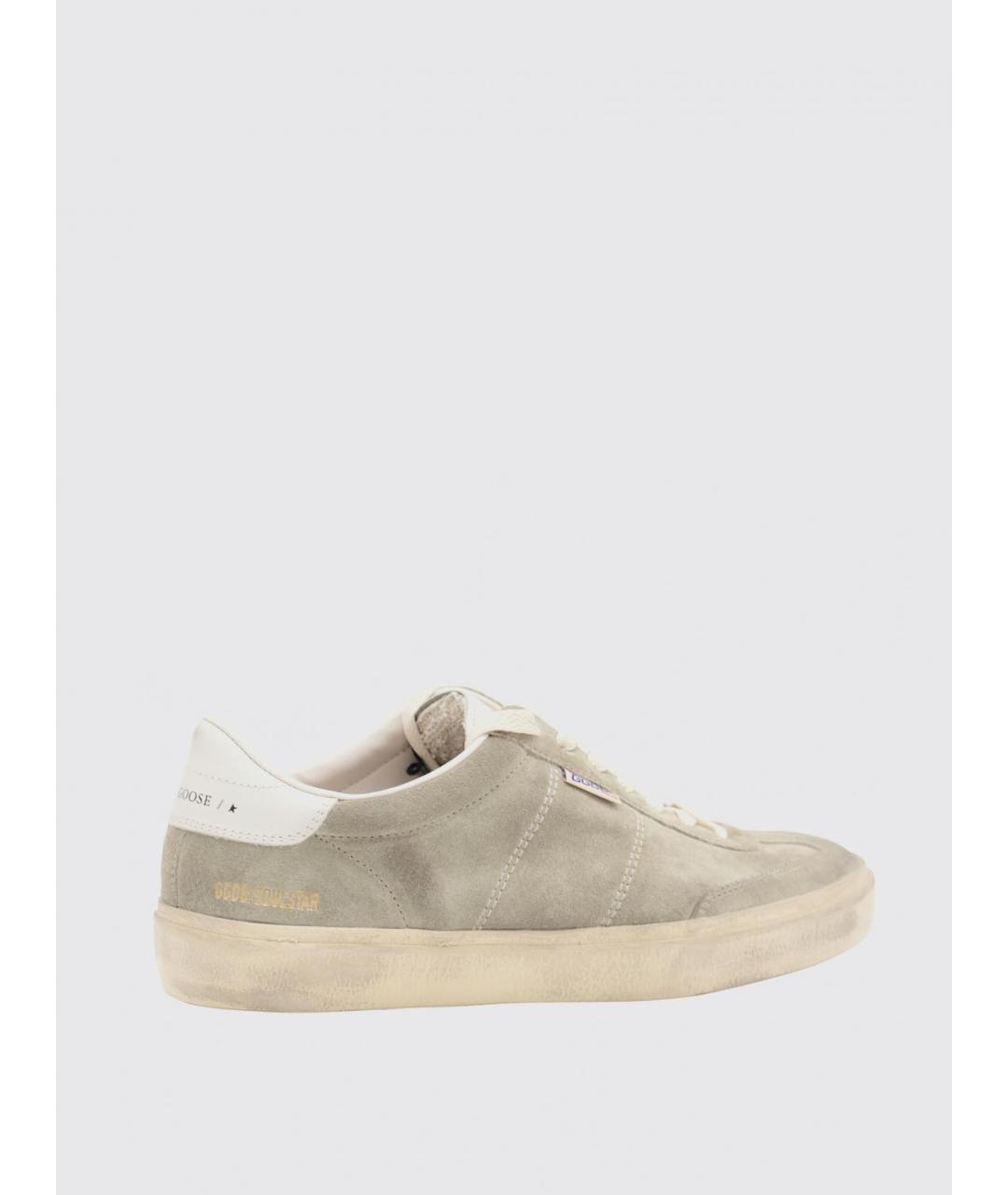 GOLDEN GOOSE DELUXE BRAND Серые кожаные низкие кроссовки / кеды, фото 3