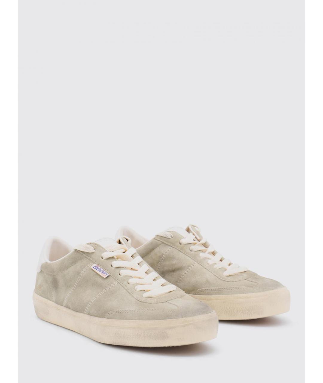 GOLDEN GOOSE DELUXE BRAND Серые кожаные низкие кроссовки / кеды, фото 2