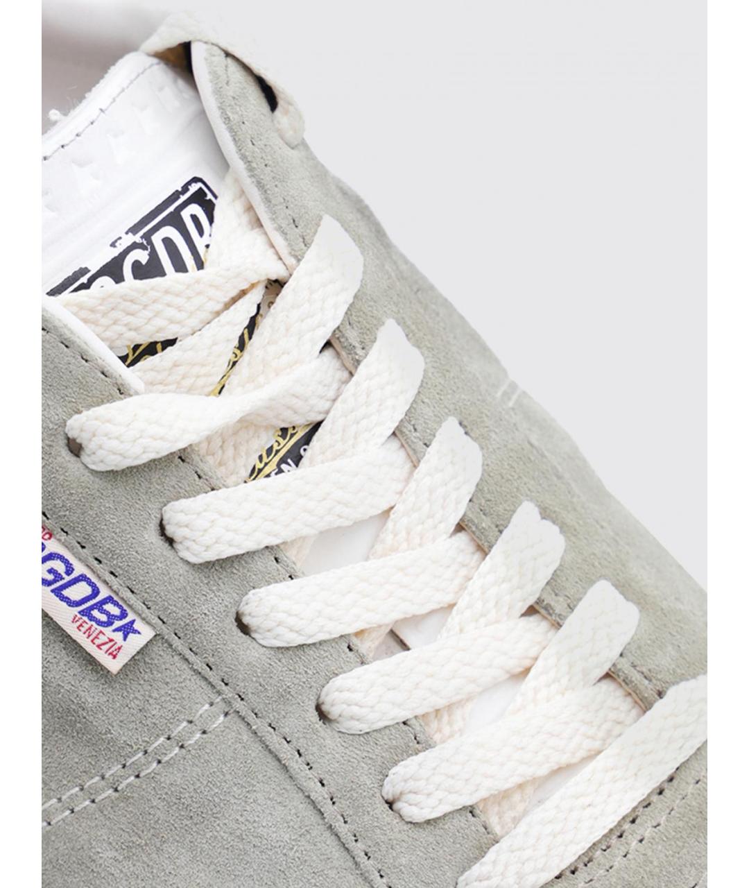 GOLDEN GOOSE DELUXE BRAND Серые кожаные низкие кроссовки / кеды, фото 4