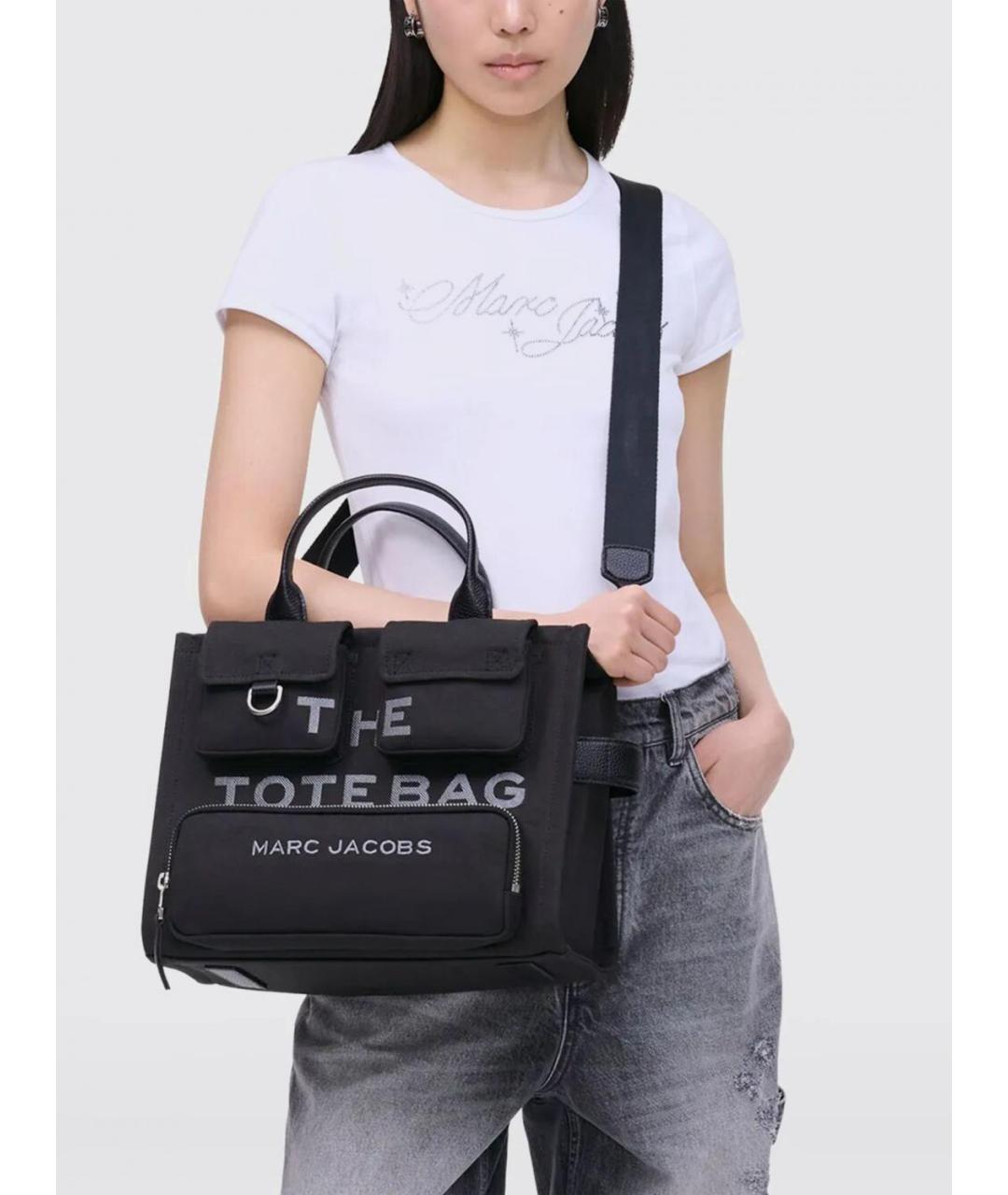 MARC JACOBS Черная тканевая сумка тоут, фото 3