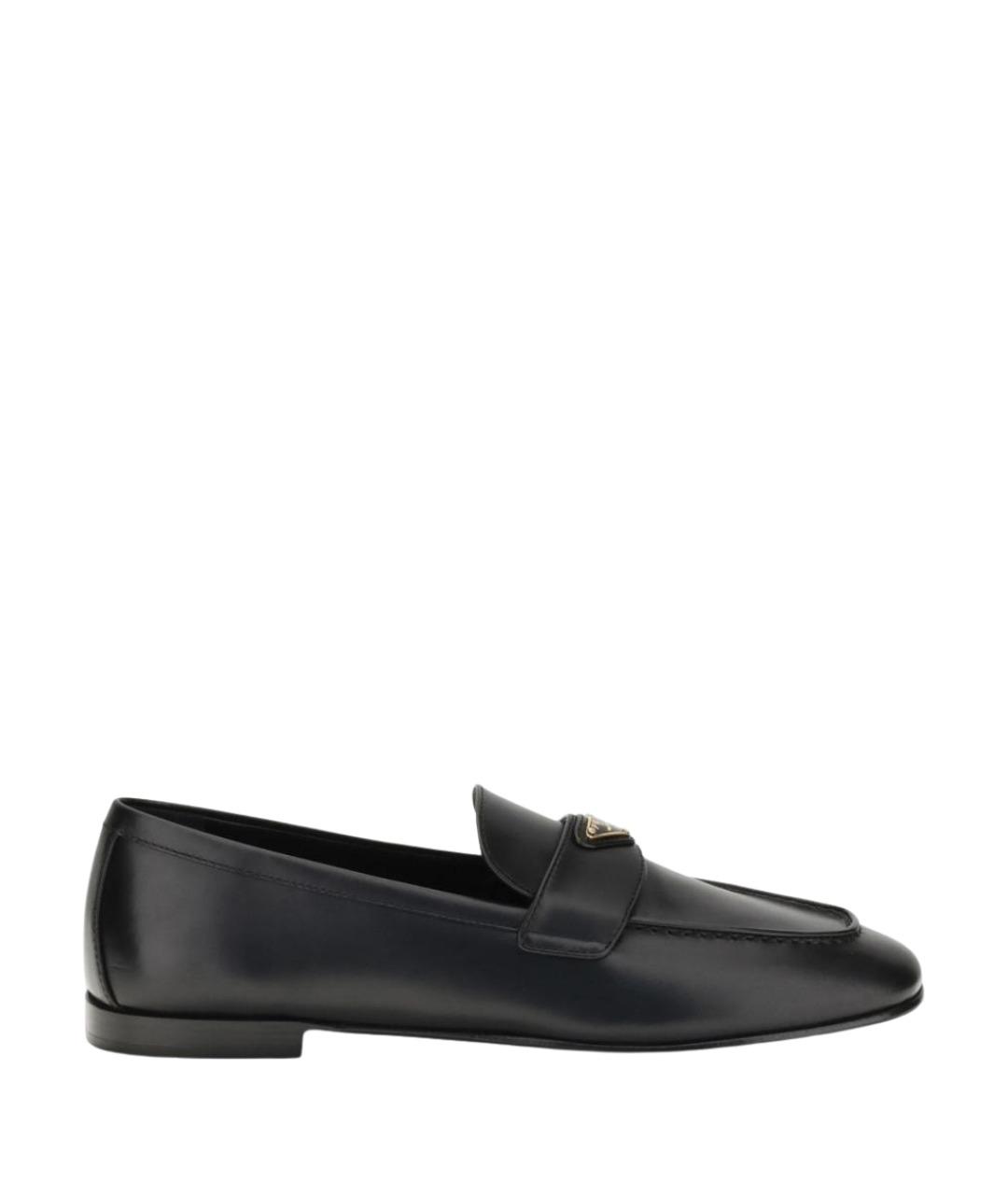 PRADA Черные кожаные лоферы, фото 1