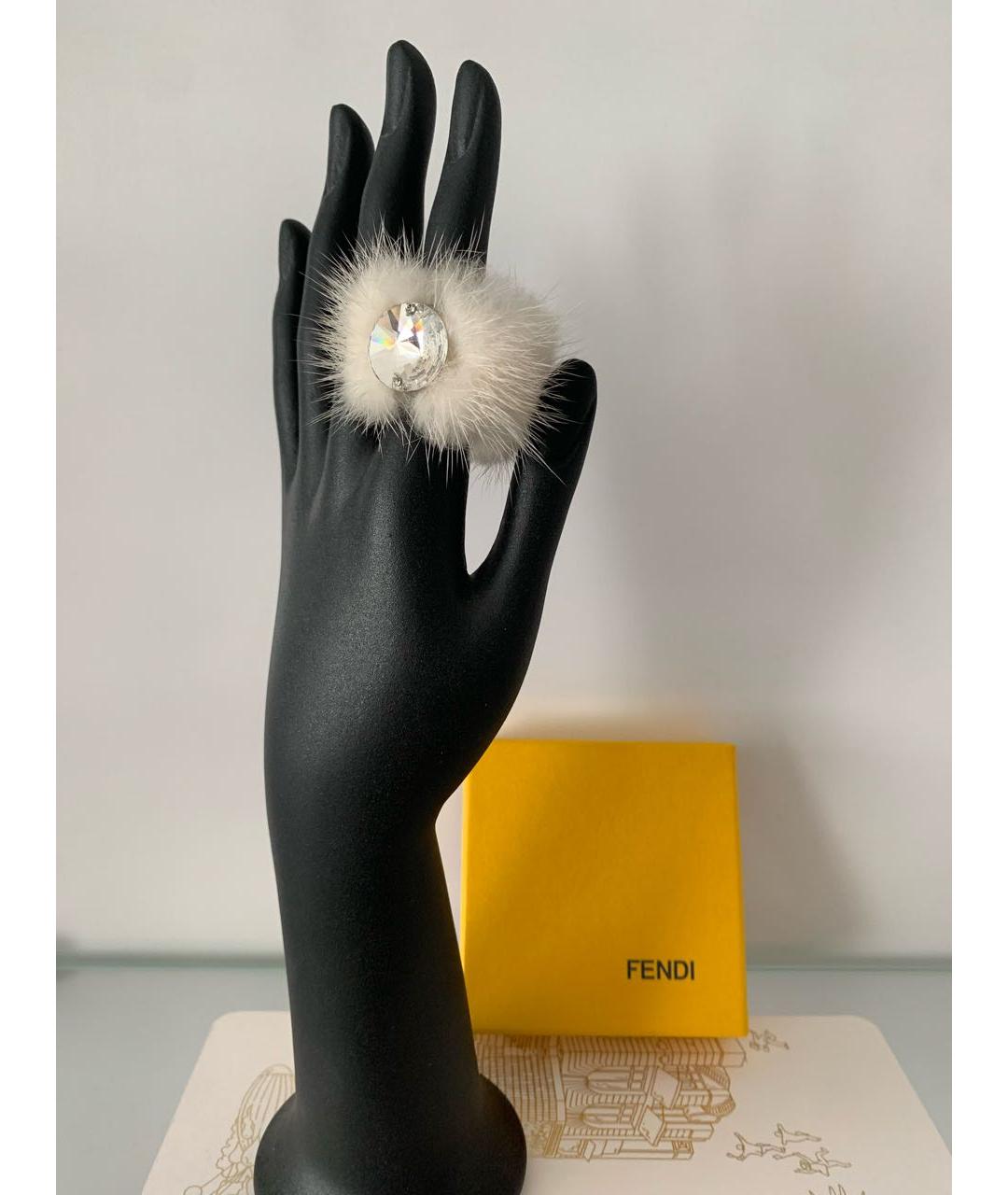 FENDI Серебряное металлическое кольцо, фото 7