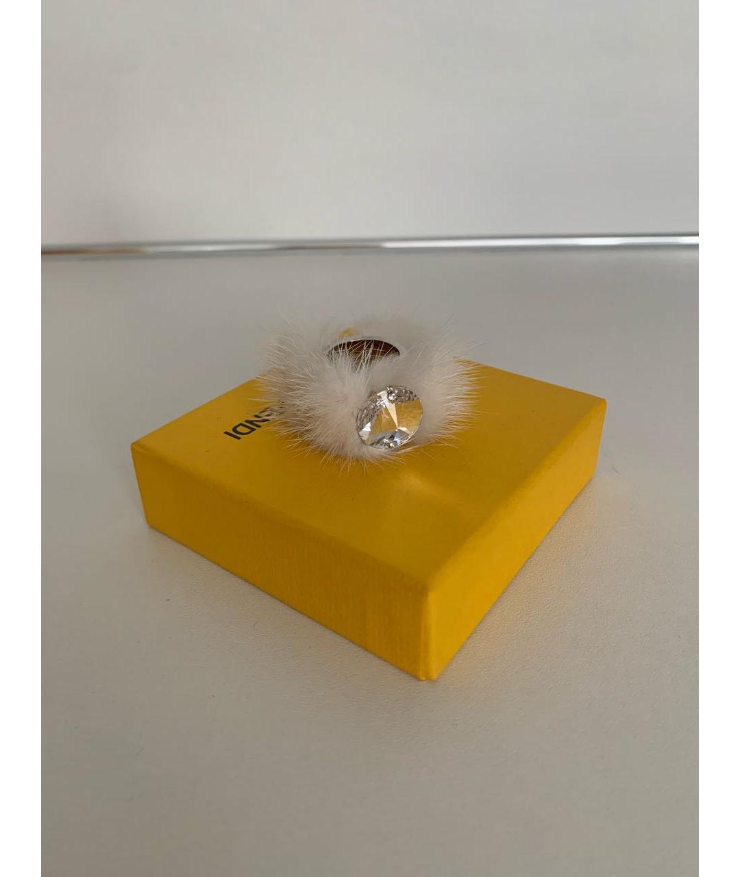 FENDI Серебряное металлическое кольцо, фото 9