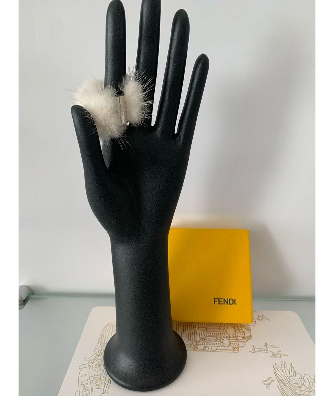 FENDI Серебряное металлическое кольцо, фото 8
