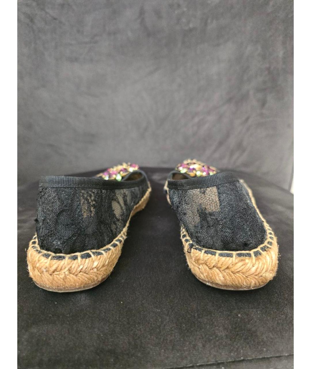 DOLCE&GABBANA Черные текстильные эспадрильи, фото 4