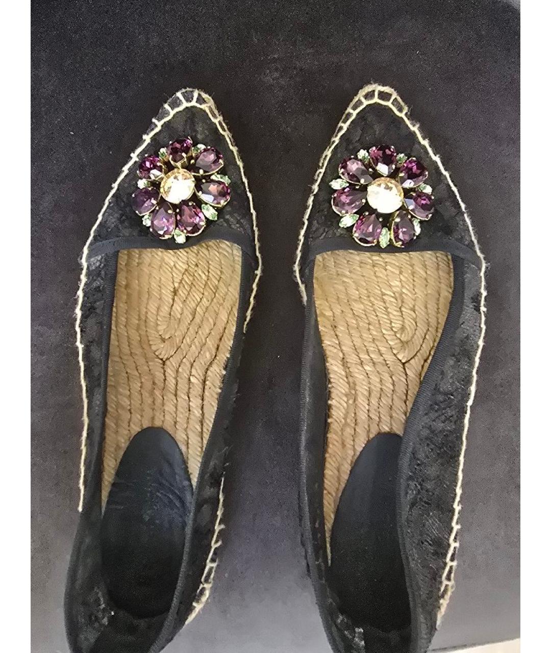 DOLCE&GABBANA Черные текстильные эспадрильи, фото 3