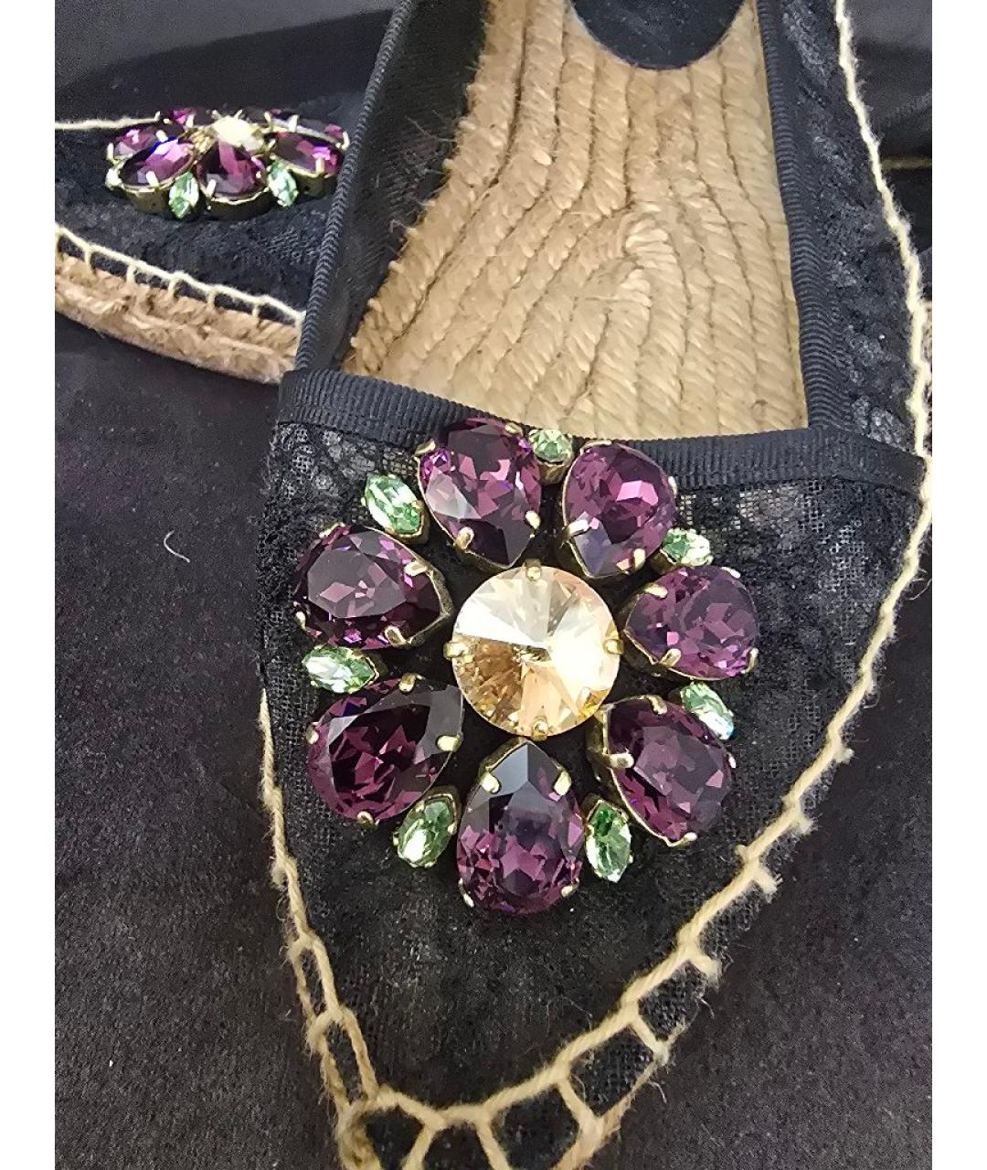 DOLCE&GABBANA Черные текстильные эспадрильи, фото 7