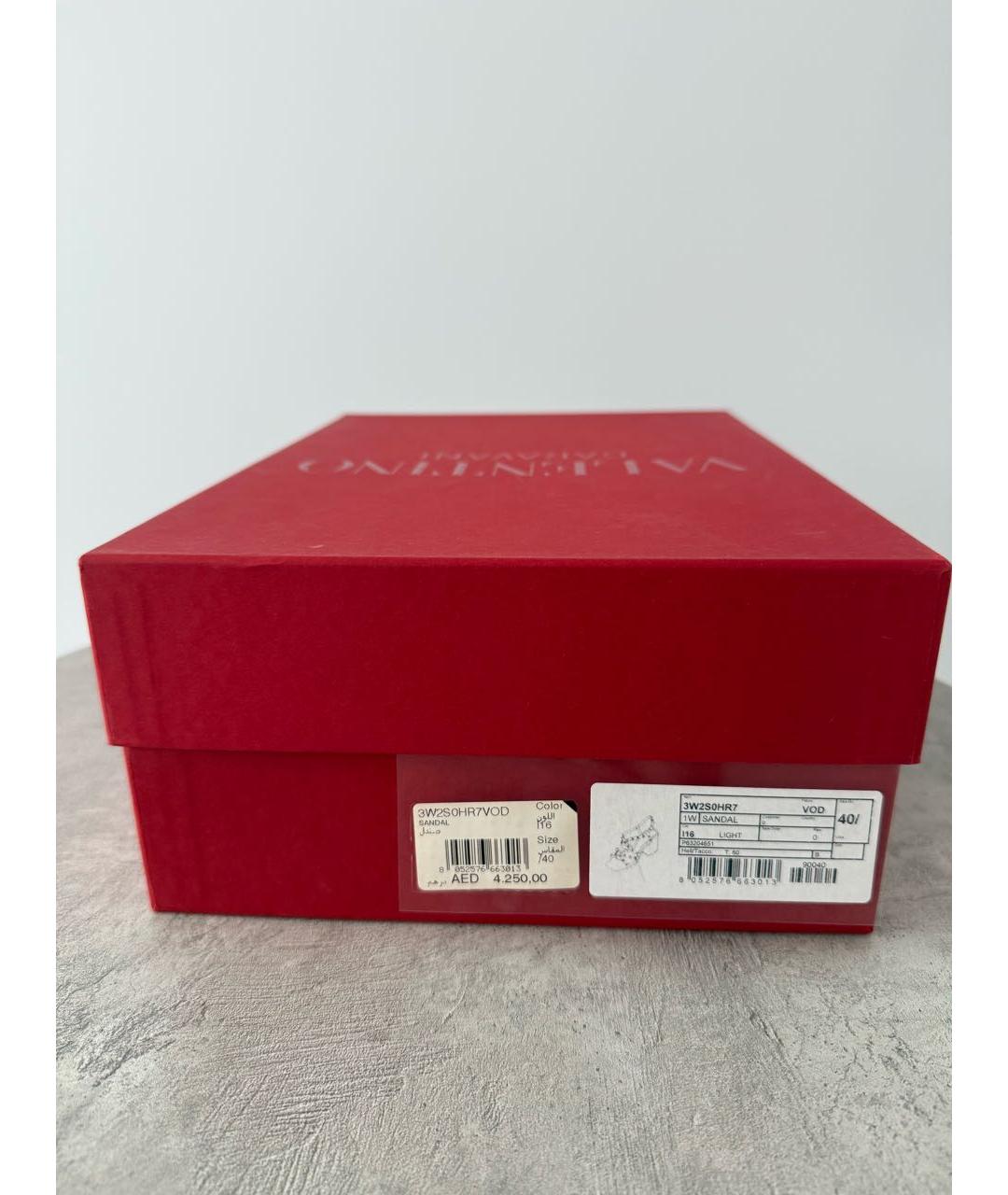 VALENTINO Белые кожаные босоножки, фото 7