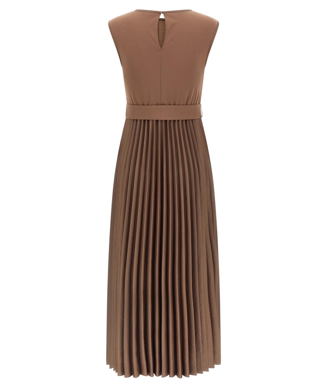 WEEKEND MAX MARA Коричневое полиамидовое повседневное платье, фото 2