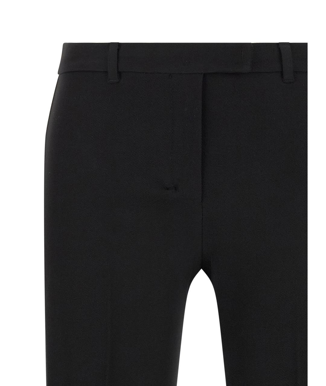 'S MAX MARA Черные хлопковые брюки узкие, фото 3