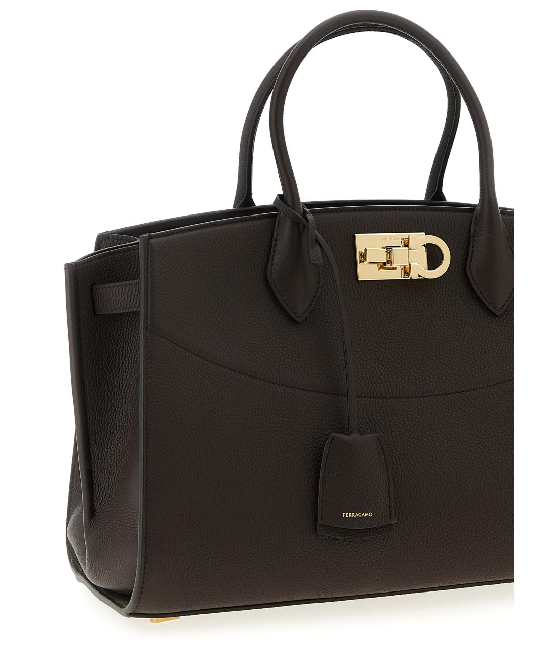 FERRAGAMO Коричневая кожаная сумка тоут, фото 3