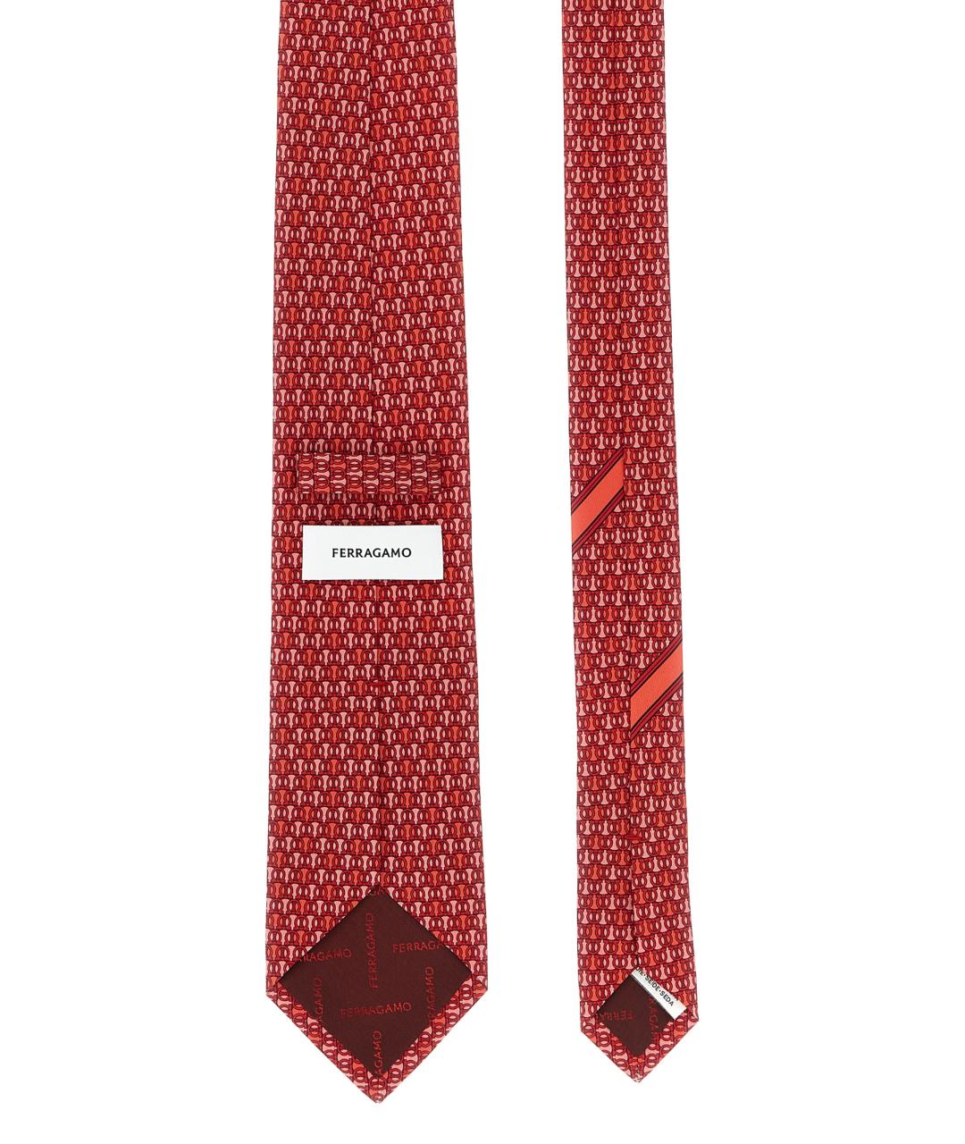 FERRAGAMO Красный шелковый галстук, фото 2