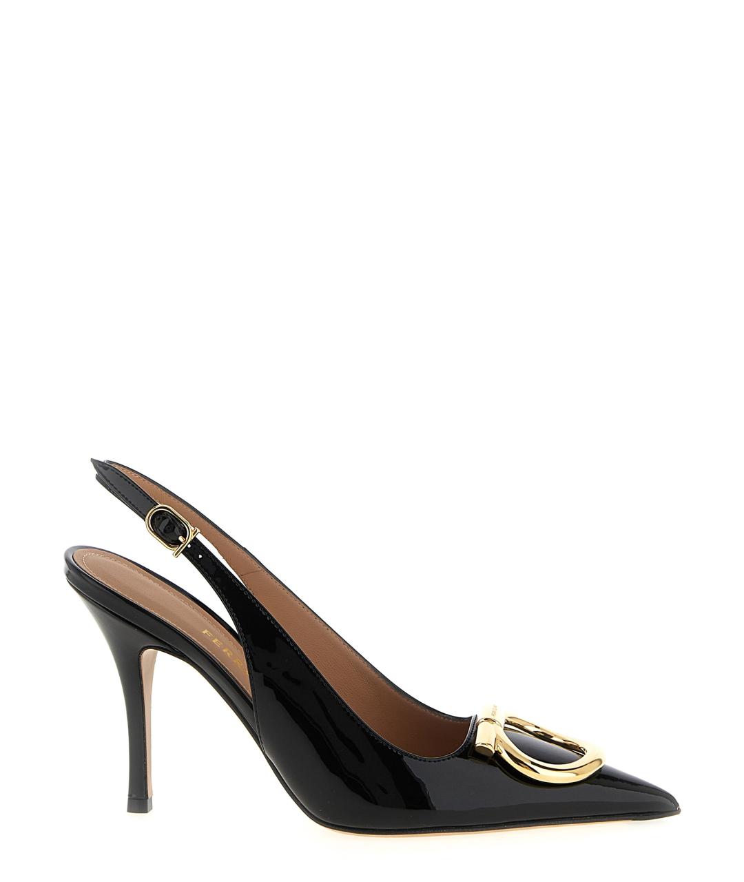 FERRAGAMO Черные туфли из лакированной кожи, фото 1