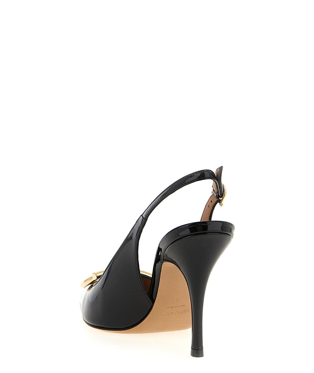 FERRAGAMO Черные туфли из лакированной кожи, фото 3