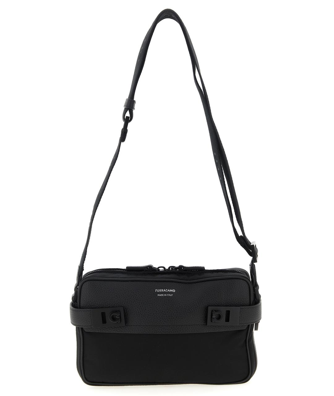 FERRAGAMO Черная сумка на плечо, фото 1
