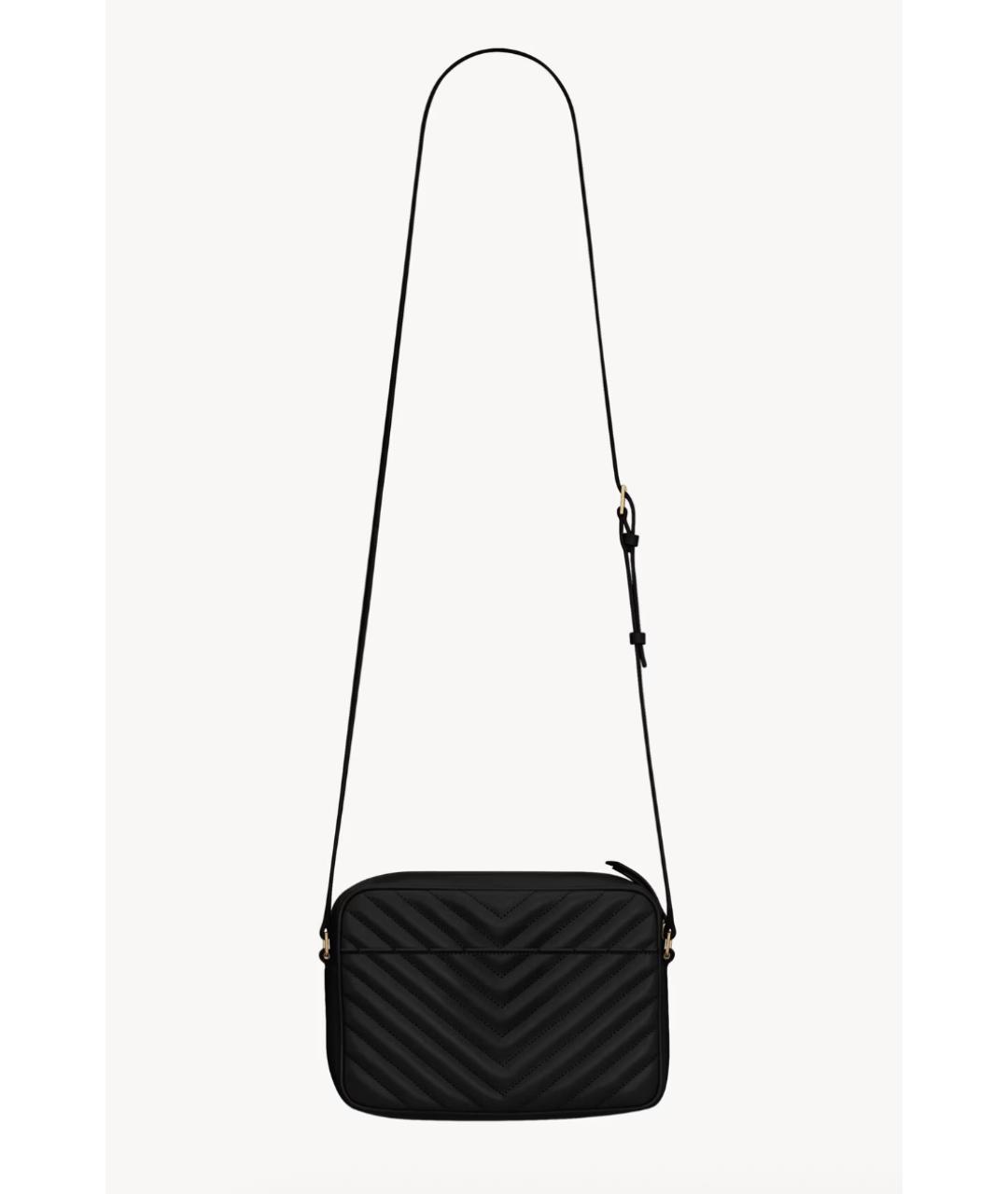 SAINT LAURENT Черная кожаная сумка через плечо, фото 2