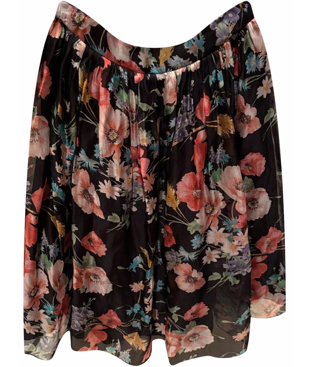 DOLCE&GABBANA Мульти шелковая юбка миди, фото 1