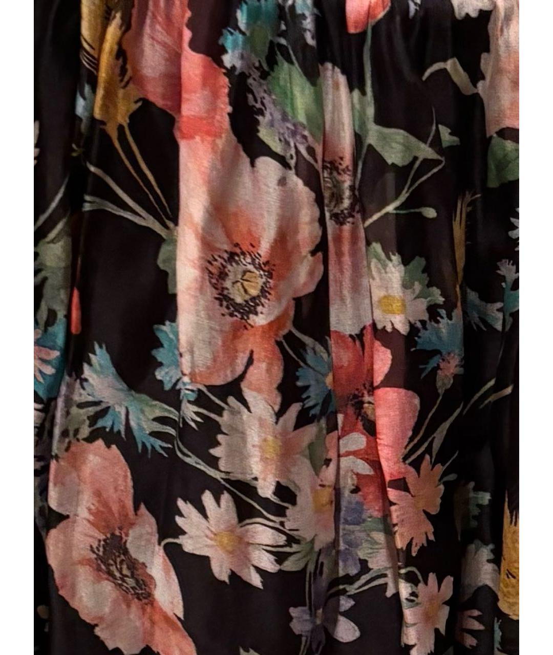 DOLCE&GABBANA Мульти шелковая юбка миди, фото 4