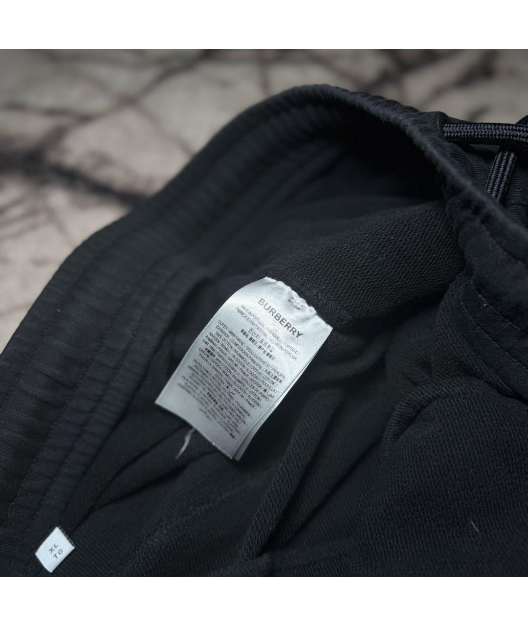 BURBERRY Черные хлопковые повседневные брюки, фото 5