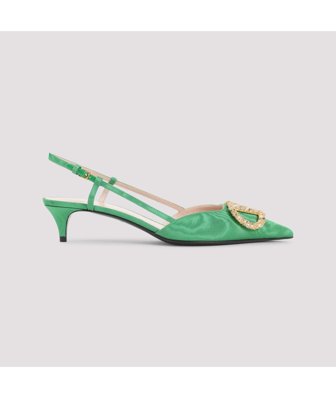 VALENTINO Зеленые текстильные туфли, фото 3