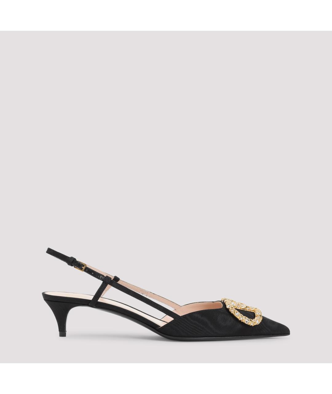 VALENTINO Черные текстильные туфли, фото 2