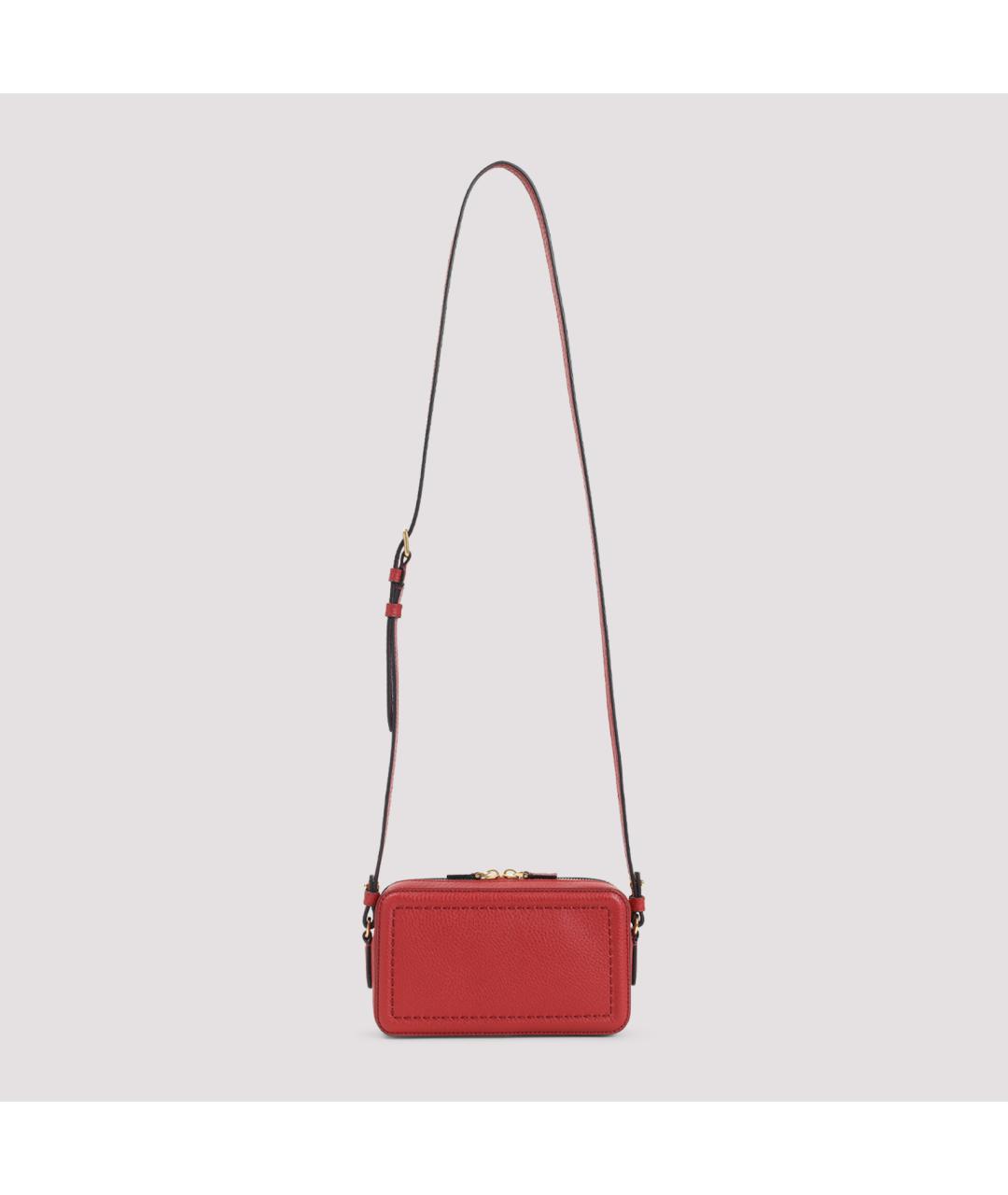 VALENTINO Красная кожаная сумка через плечо, фото 4