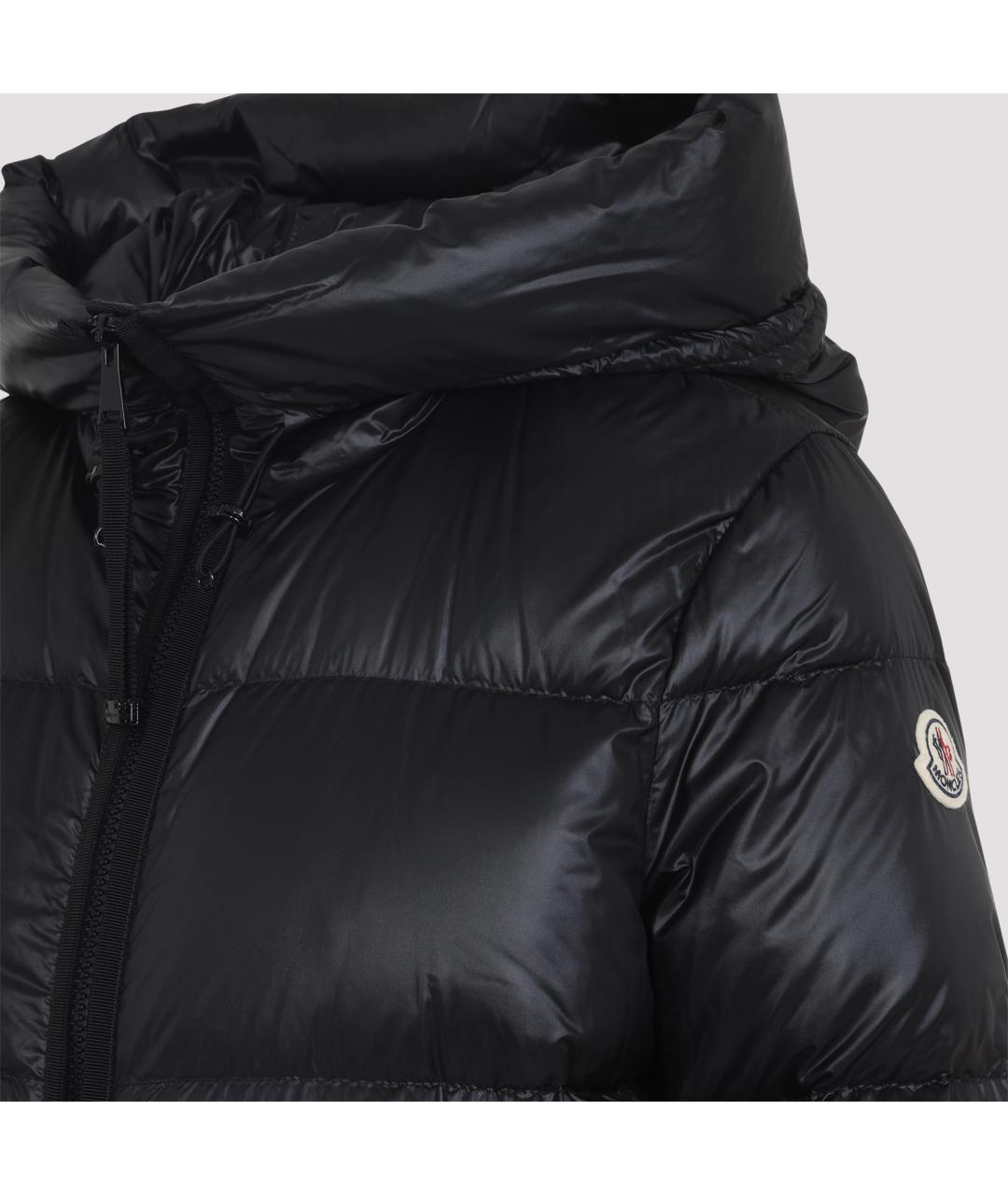 MONCLER Черный полиамидовый пуховик, фото 6