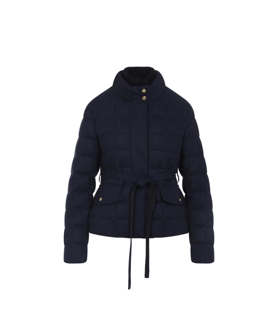 MONCLER Синий полиэстеровый пуховик, фото 1