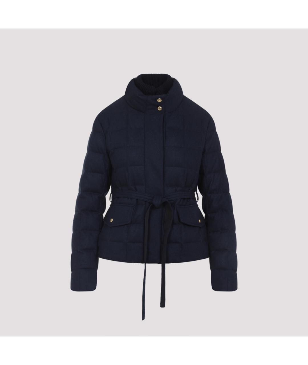MONCLER Синий полиэстеровый пуховик, фото 2