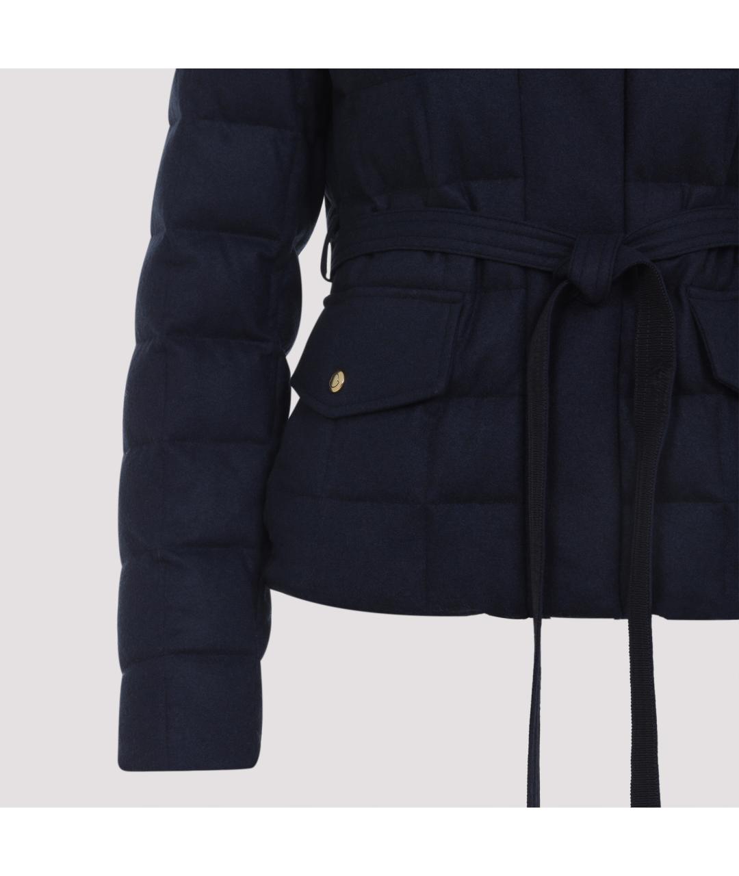 MONCLER Синий полиэстеровый пуховик, фото 4