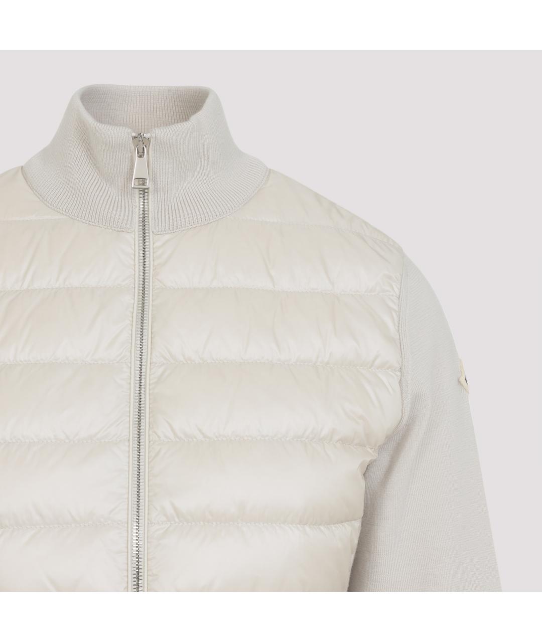 MONCLER Бежевая полиамидовая куртка, фото 6