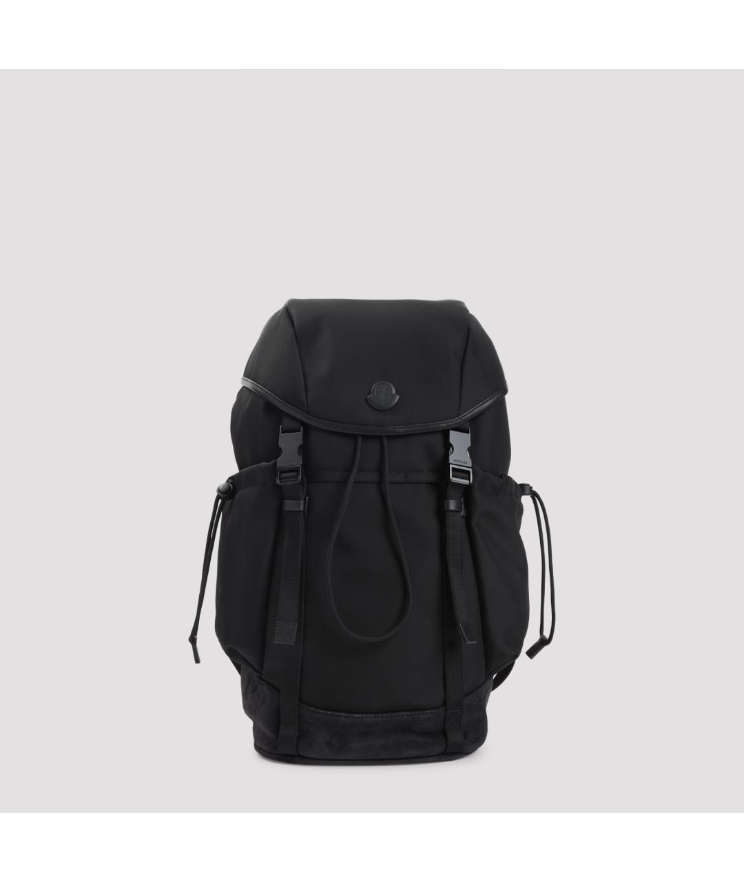MONCLER Черный синтетический рюкзак, фото 2